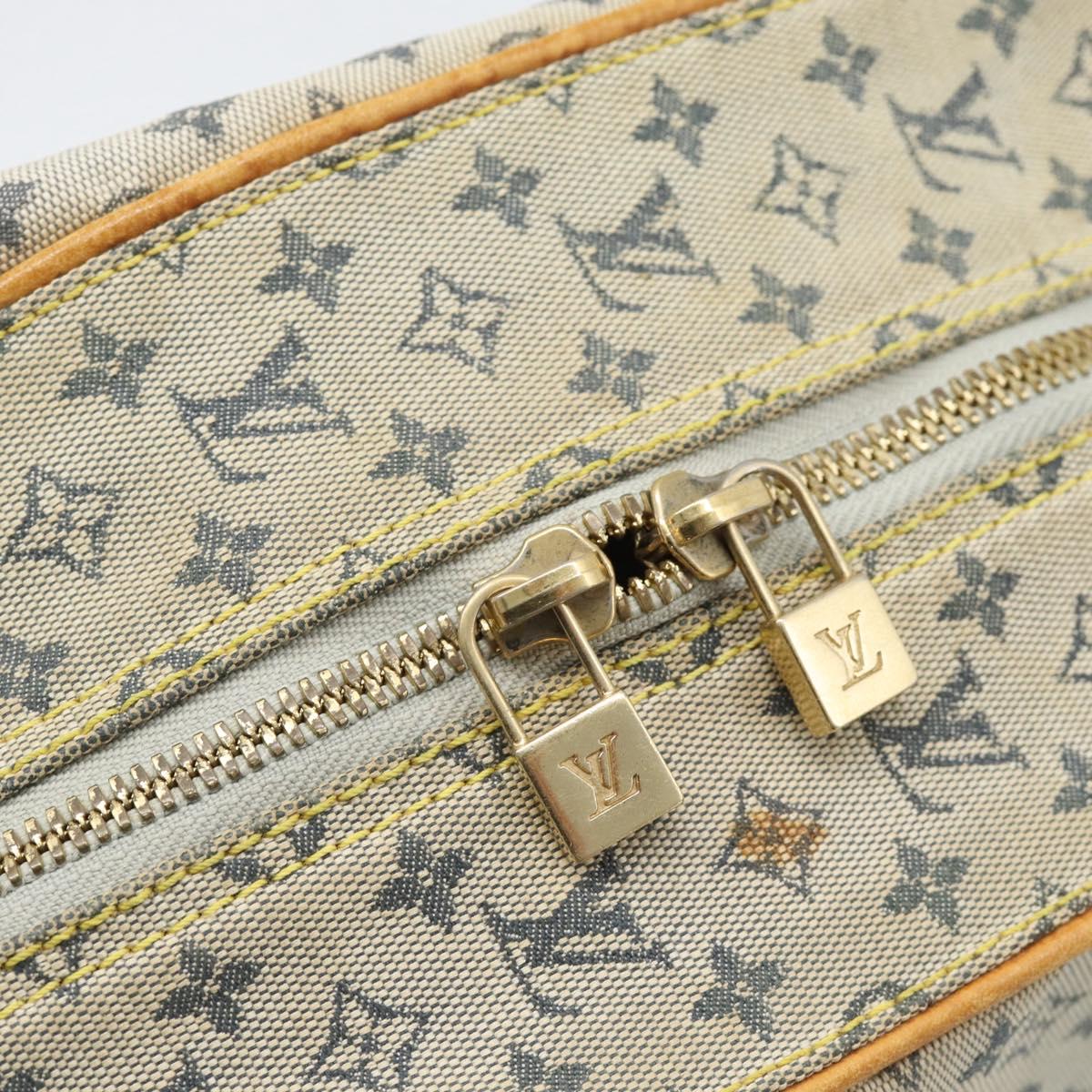 LOUIS VUITTON Monogram Mini Marie Hand Bag Blue M92003 LV Auth ep15252
