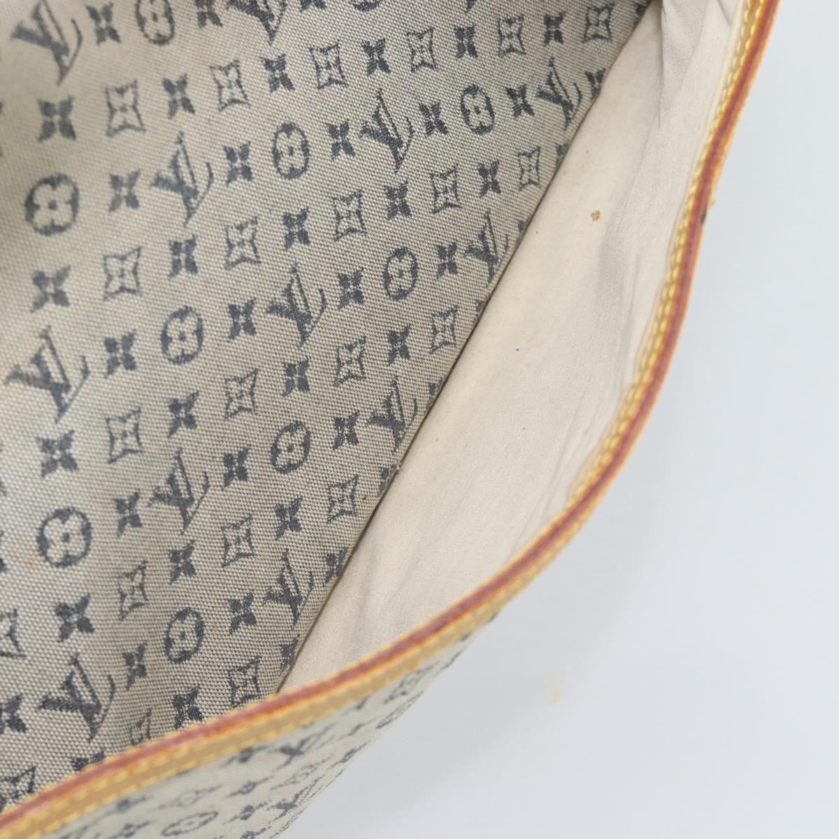 LOUIS VUITTON Monogram Mini Marie Hand Bag Blue M92003 LV Auth ep15252