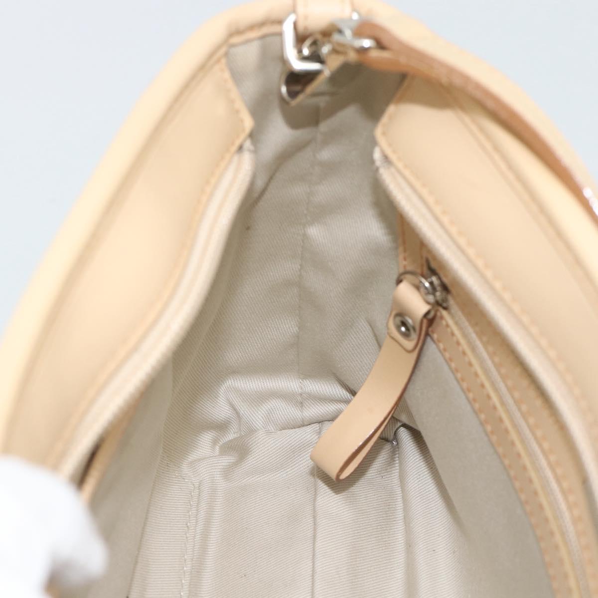 BURBERRY Shoulder Bag Canvas White Silver Auth ep15254