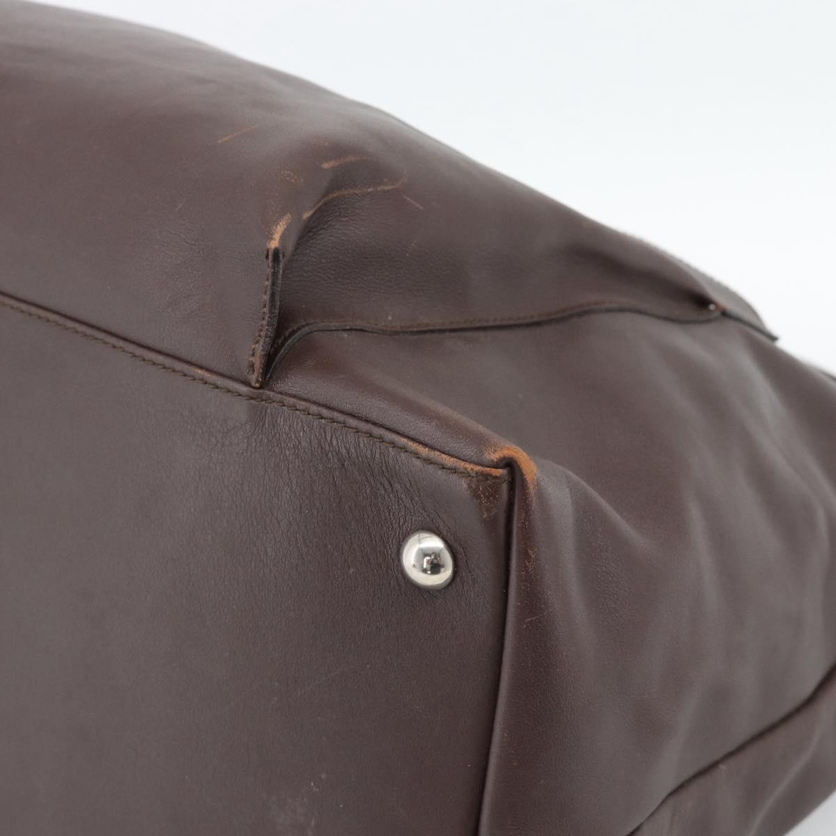 GUCCI Boston Bag Leather Brown 019 2048 3170 00 Auth ep15256