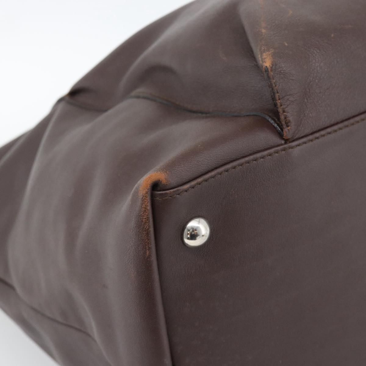GUCCI Boston Bag Leather Brown 019 2048 3170 00 Auth ep15256