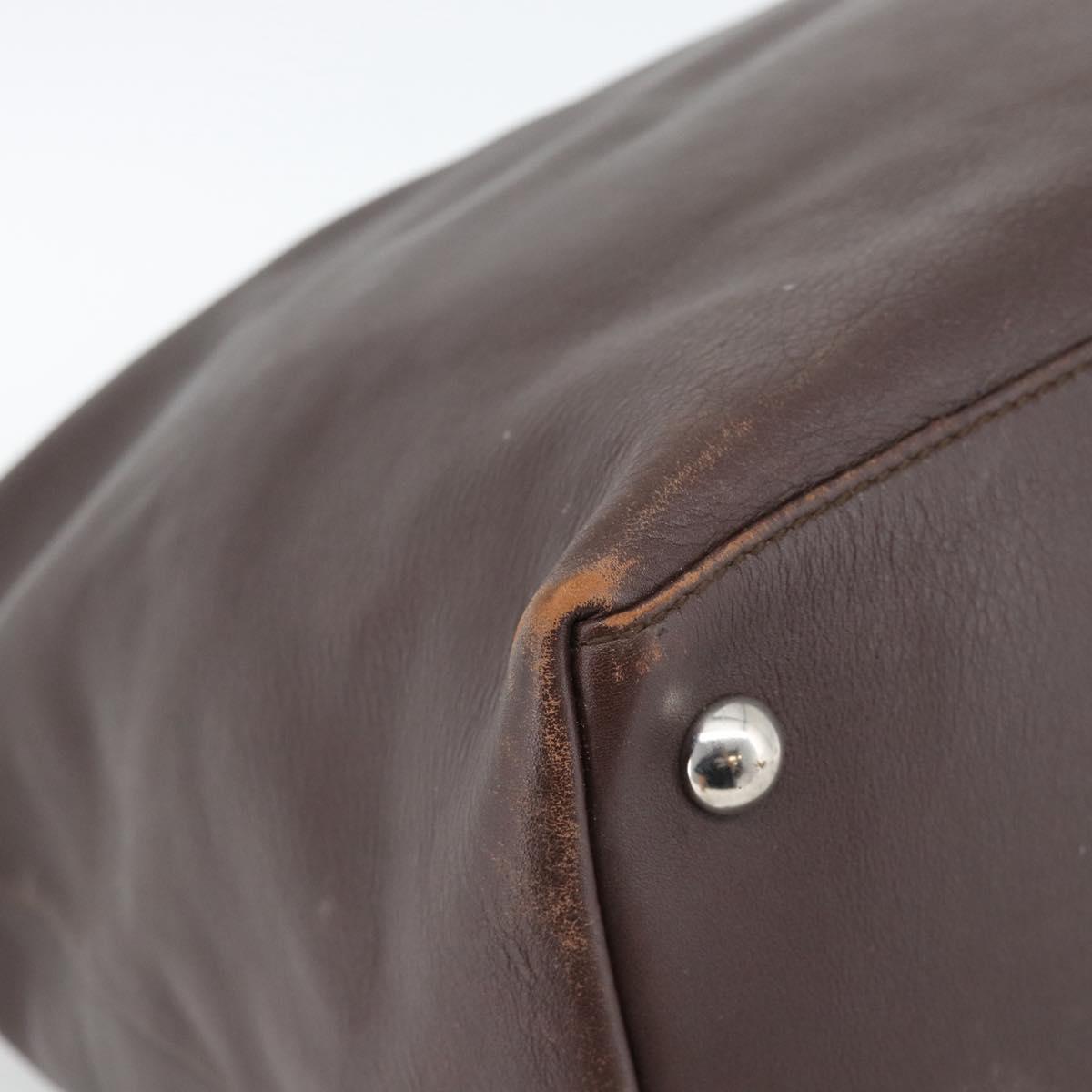 GUCCI Boston Bag Leather Brown 019 2048 3170 00 Auth ep15256