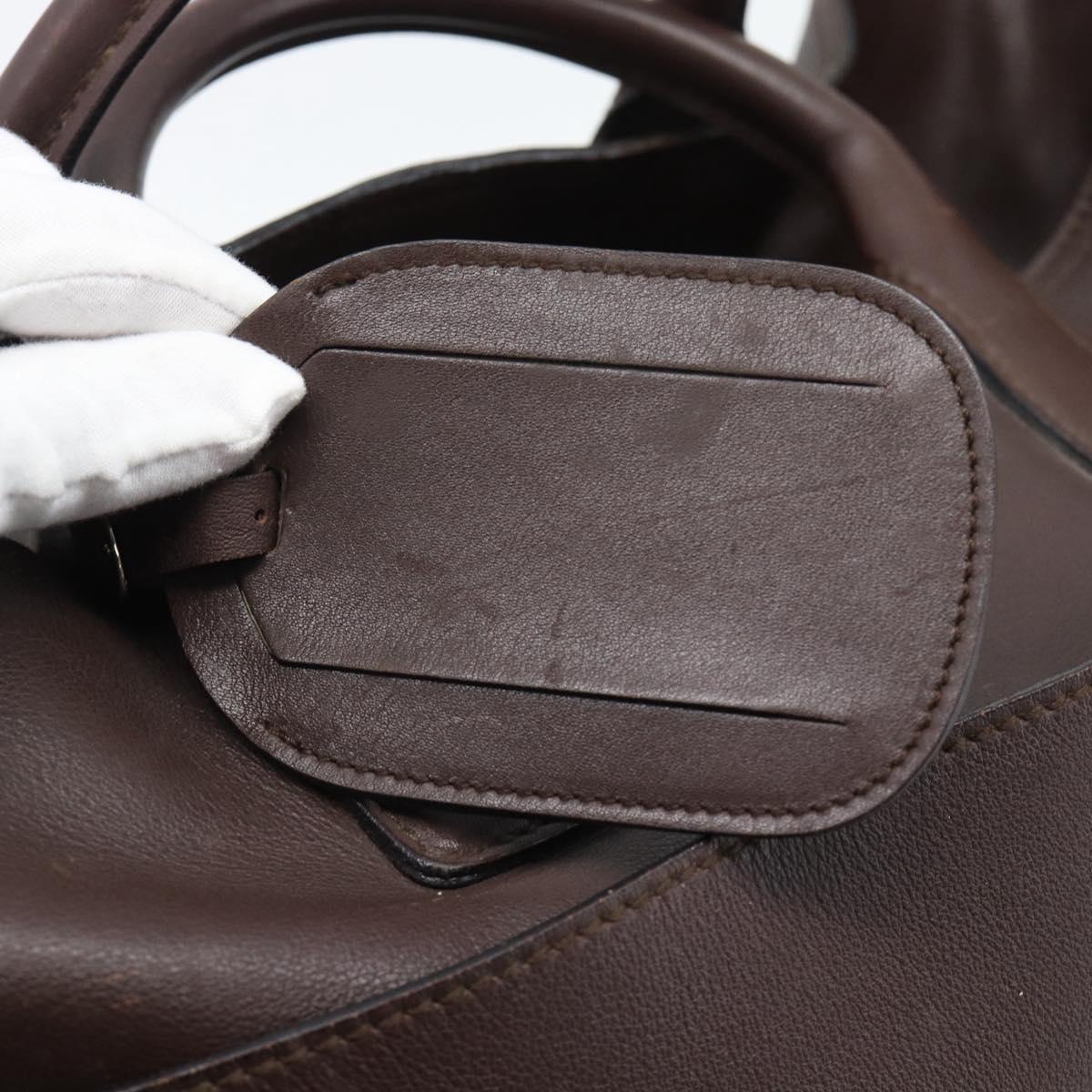 GUCCI Boston Bag Leather Brown 019 2048 3170 00 Auth ep15256