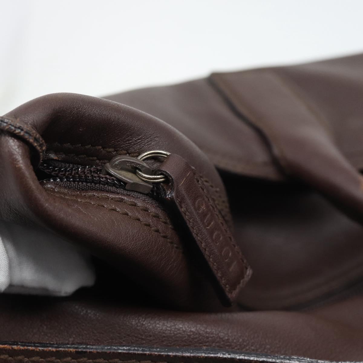 GUCCI Boston Bag Leather Brown 019 2048 3170 00 Auth ep15256