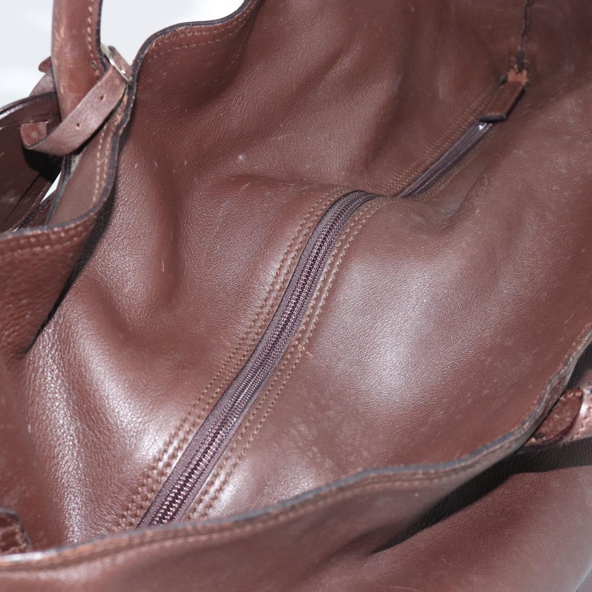 GUCCI Boston Bag Leather Brown 019 2048 3170 00 Auth ep15256