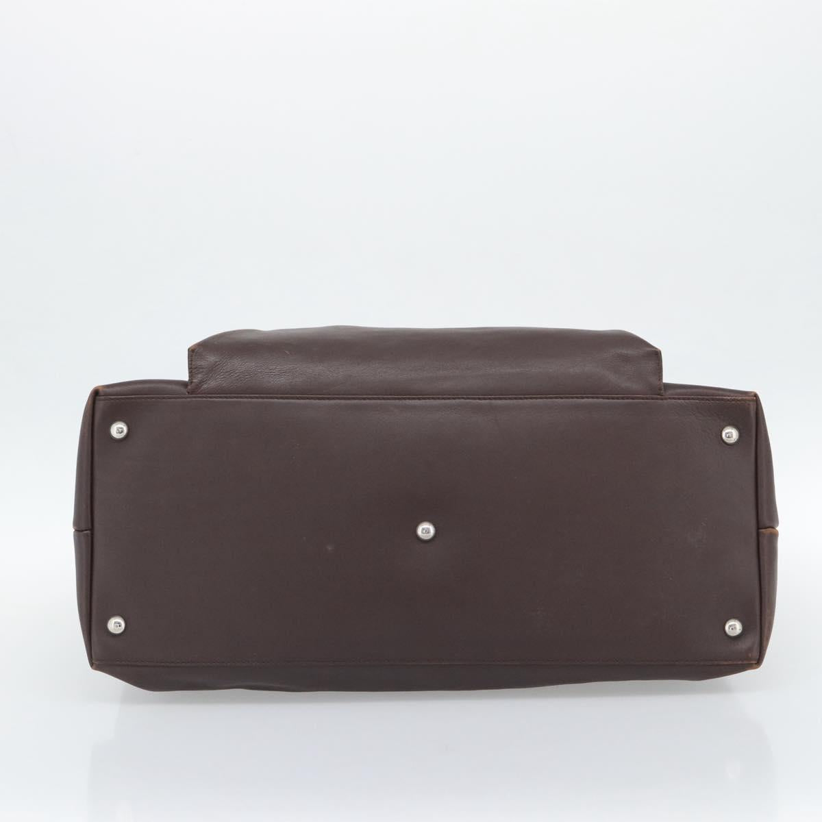 GUCCI Boston Bag Leather Brown 019 2048 3170 00 Auth ep15256