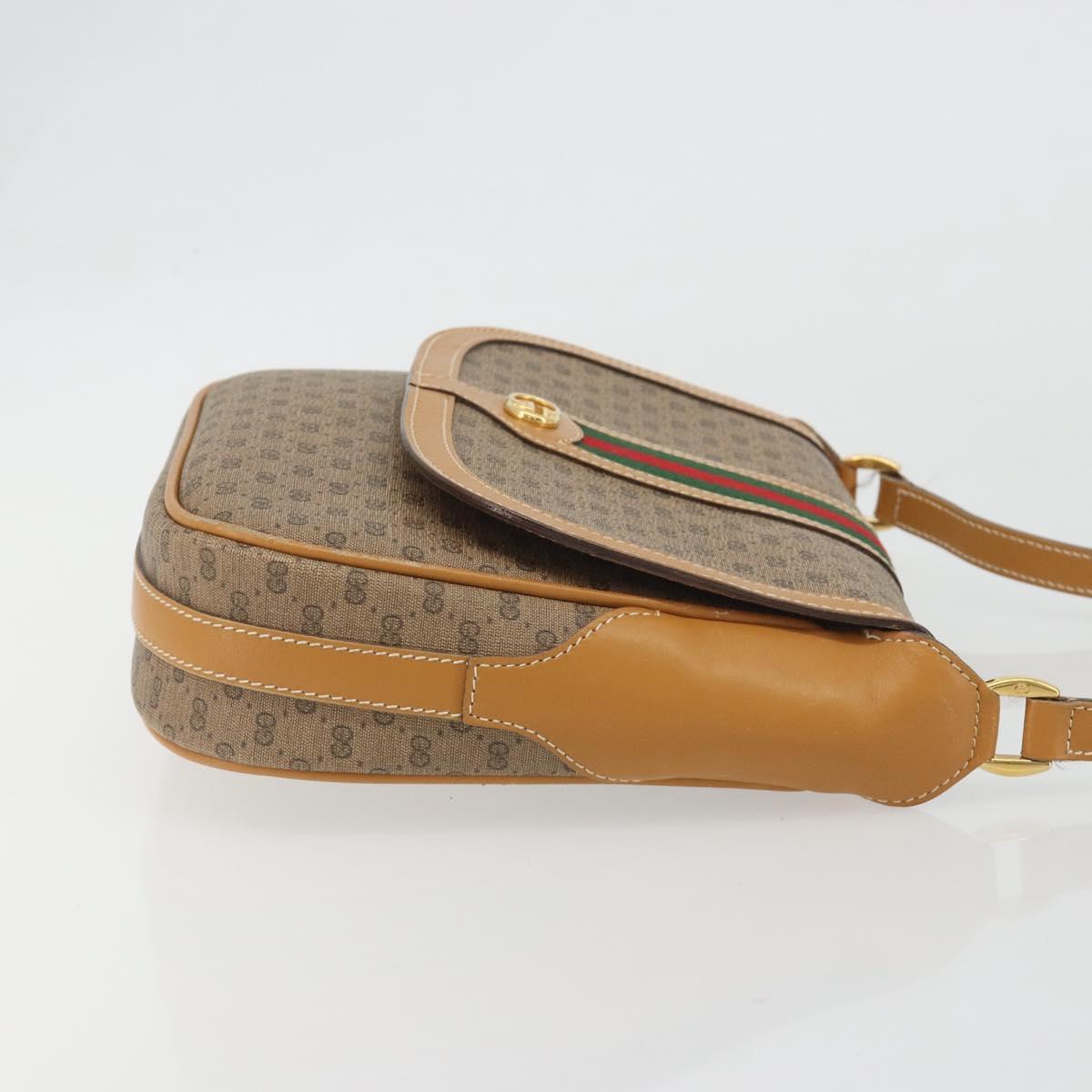 GUCCI Micro GG Supreme Shoulder Bag PVC Beige Gold 001 084 0914 Auth ep15257