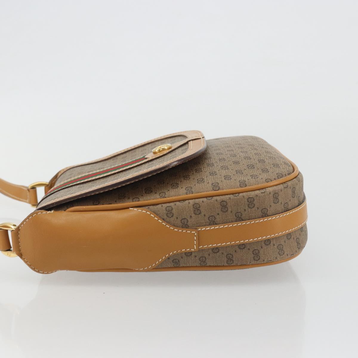 GUCCI Micro GG Supreme Shoulder Bag PVC Beige Gold 001 084 0914 Auth ep15257