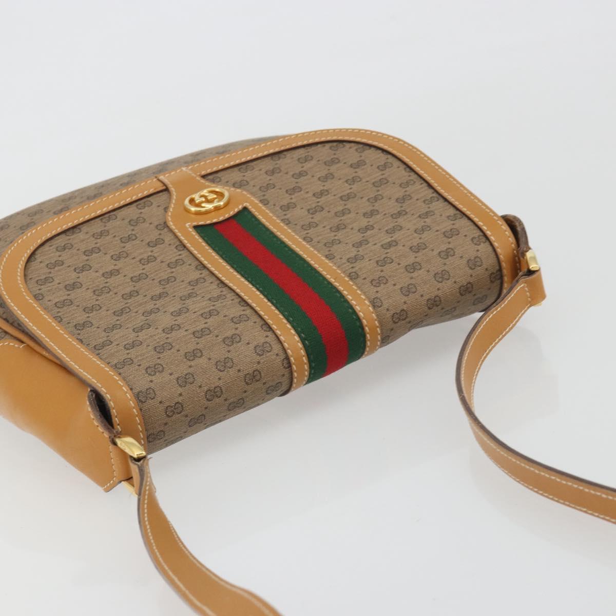 GUCCI Micro GG Supreme Shoulder Bag PVC Beige Gold 001 084 0914 Auth ep15257