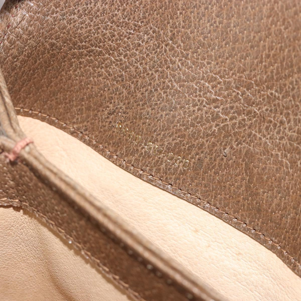 GUCCI Hand Bag Leather Brown Gold Tone Auth ep15262A