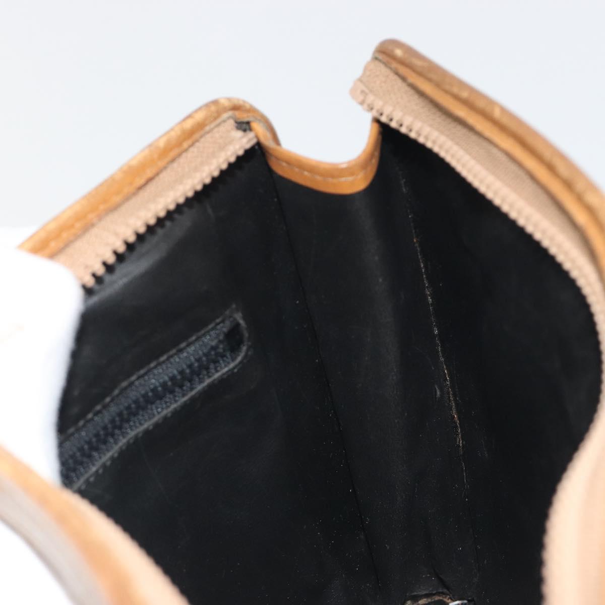 CELINE Clutch Bag Leather Black Gold Tone Auth ep15267