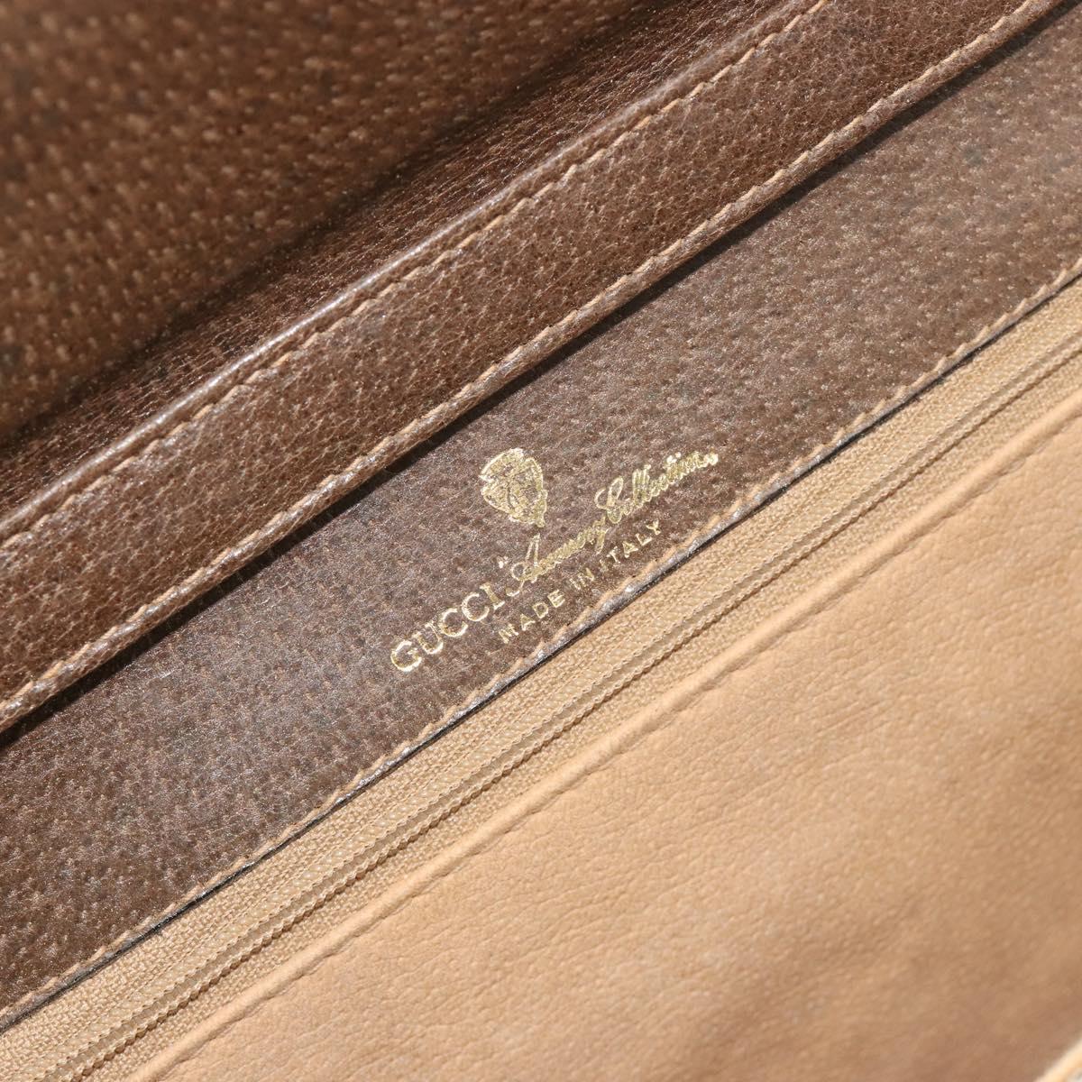 GUCCI GG Supreme Shoulder Bag PVC Leather Beige Gold Tone Auth ep15270