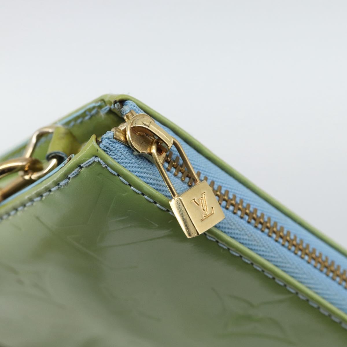 LOUIS VUITTON Monogram Vernis Lexington Accessory Pouch Blue M91011 Auth ep15271