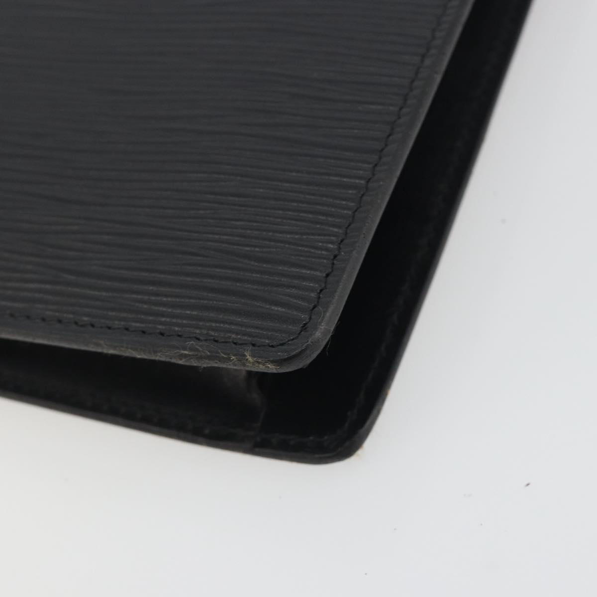 LOUIS VUITTON Epi Montaigne 27 Clutch Bag Black M52652 LV Auth ep15286