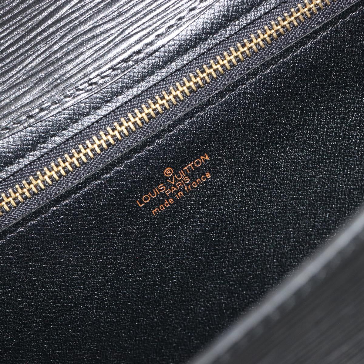LOUIS VUITTON Epi Montaigne 27 Clutch Bag Black M52652 LV Auth ep15286