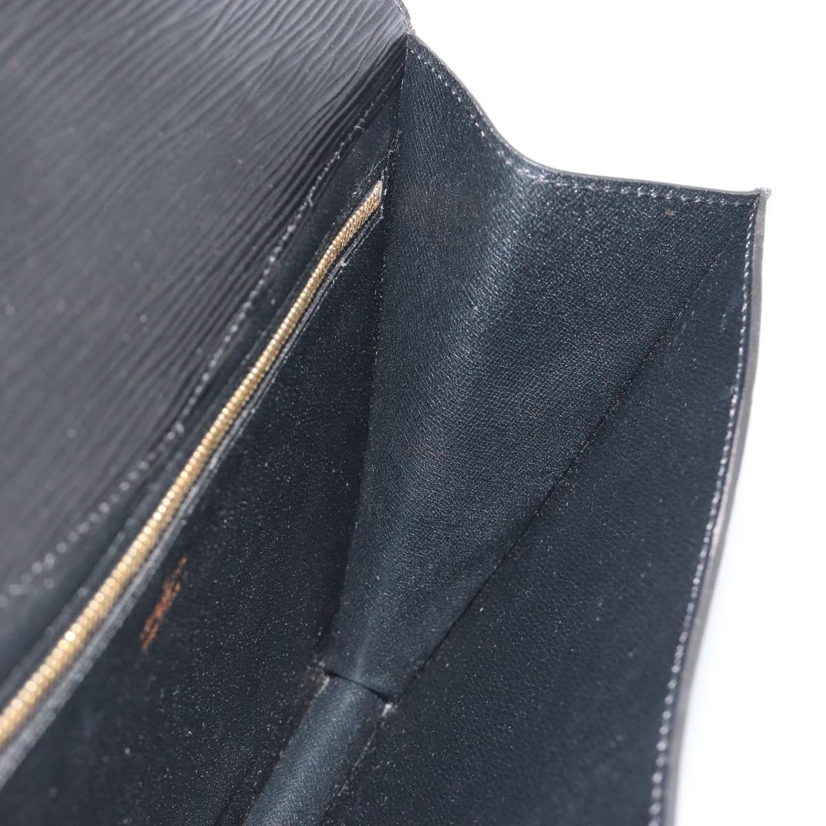 LOUIS VUITTON Epi Montaigne 27 Clutch Bag Black M52652 LV Auth ep15286