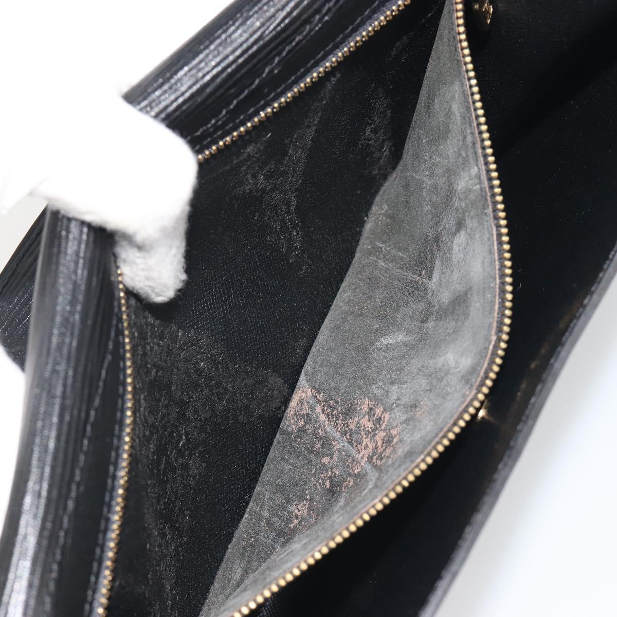 LOUIS VUITTON Epi Montaigne 27 Clutch Bag Black M52652 LV Auth ep15286