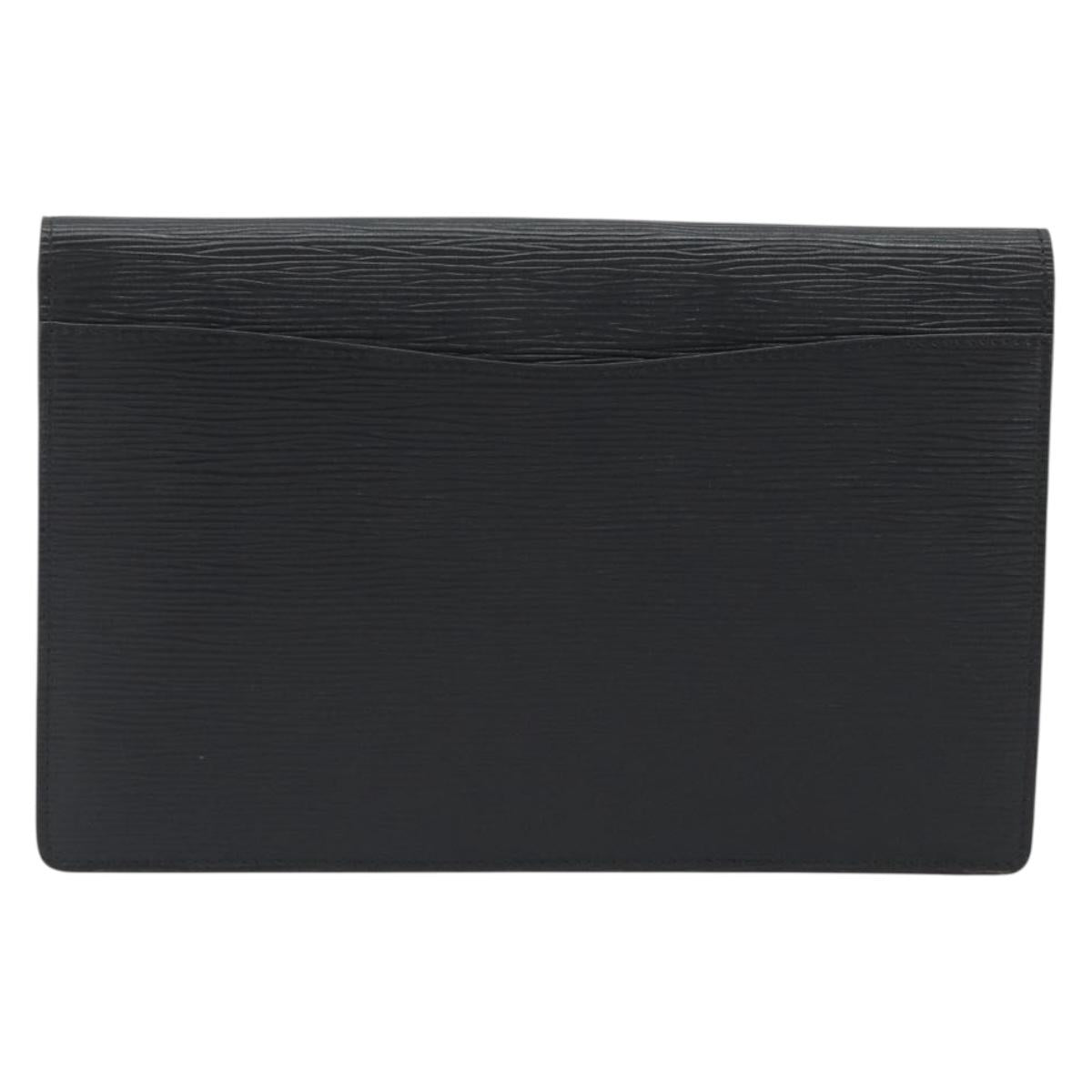 LOUIS VUITTON Epi Montaigne 27 Clutch Bag Black M52652 LV Auth ep15286