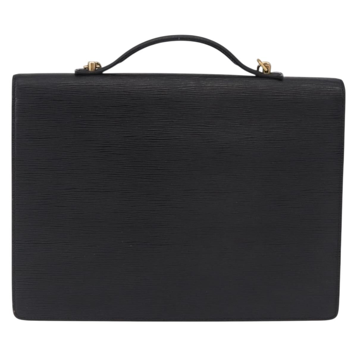 LOUIS VUITTON Epi Porte Documents Bandouliere Bag Black M54462 LV Auth ep15289A