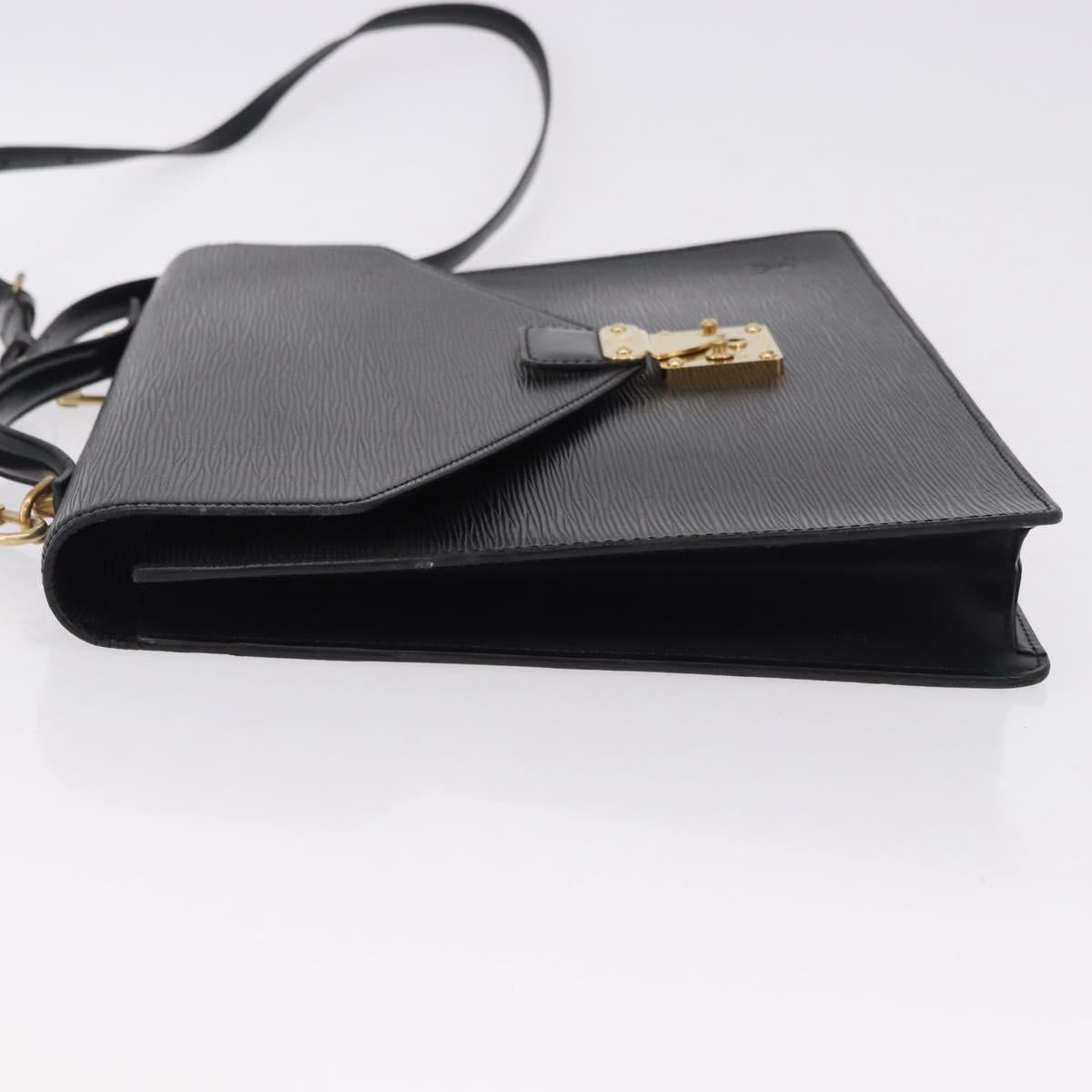 LOUIS VUITTON Epi Porte Documents Bandouliere Bag Black M54462 LV Auth ep15289A