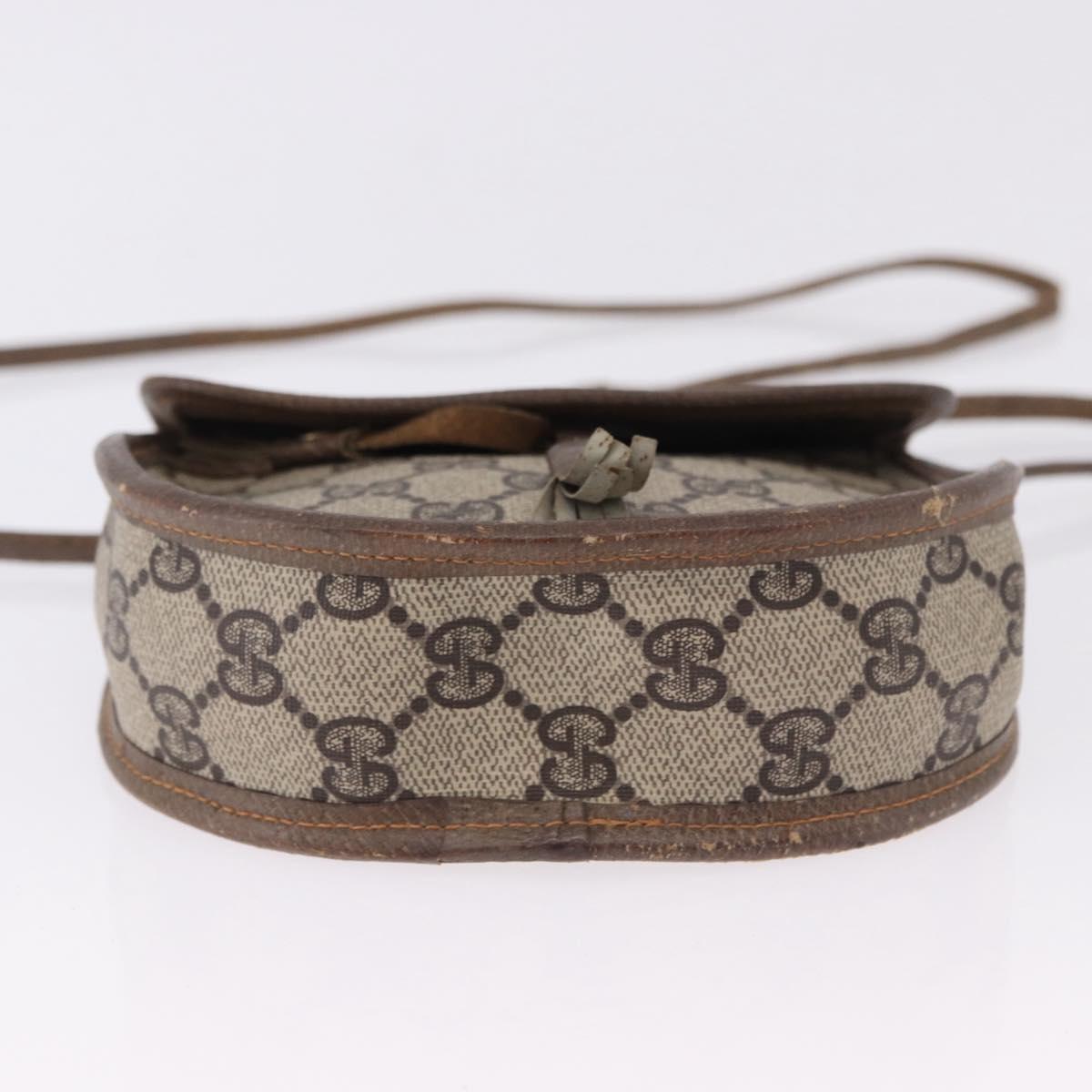 GUCCI GG Supreme Shoulder Bag PVC Leather Beige Gold 001 18 126 Auth ep15293