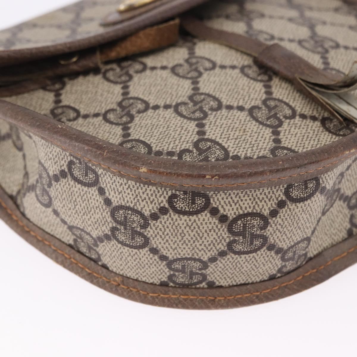 GUCCI GG Supreme Shoulder Bag PVC Leather Beige Gold 001 18 126 Auth ep15293