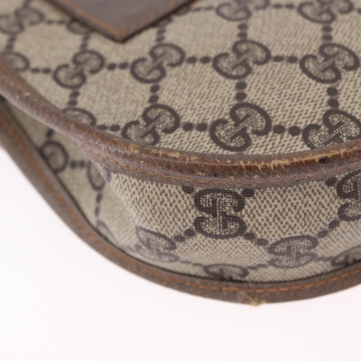GUCCI GG Supreme Shoulder Bag PVC Leather Beige Gold 001 18 126 Auth ep15293