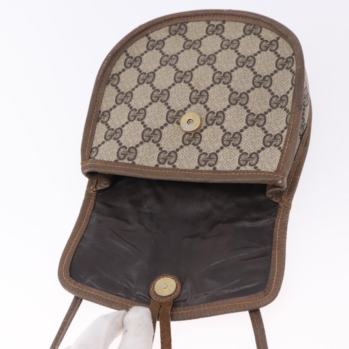 GUCCI GG Supreme Shoulder Bag PVC Leather Beige Gold 001 18 126 Auth ep15293
