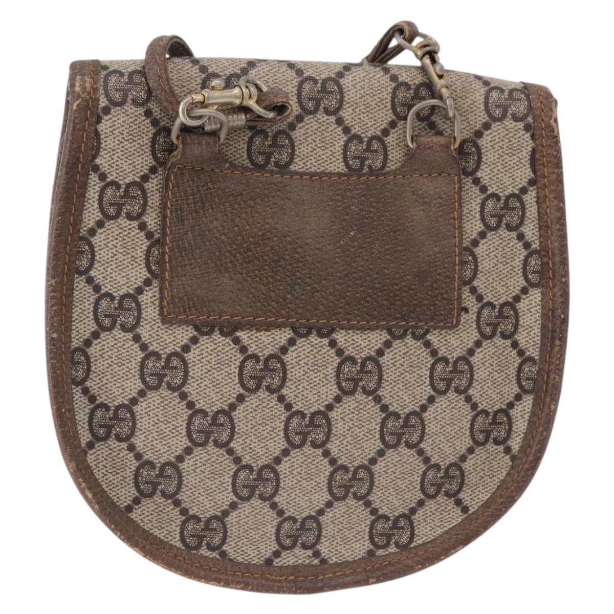 GUCCI GG Supreme Shoulder Bag PVC Leather Beige Gold 001 18 126 Auth ep15293