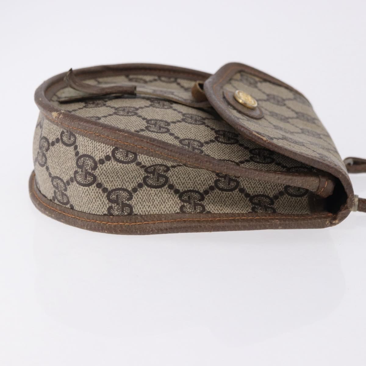 GUCCI GG Supreme Shoulder Bag PVC Leather Beige Gold 001 18 126 Auth ep15293