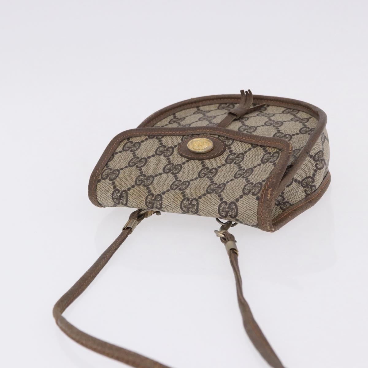 GUCCI GG Supreme Shoulder Bag PVC Leather Beige Gold 001 18 126 Auth ep15293
