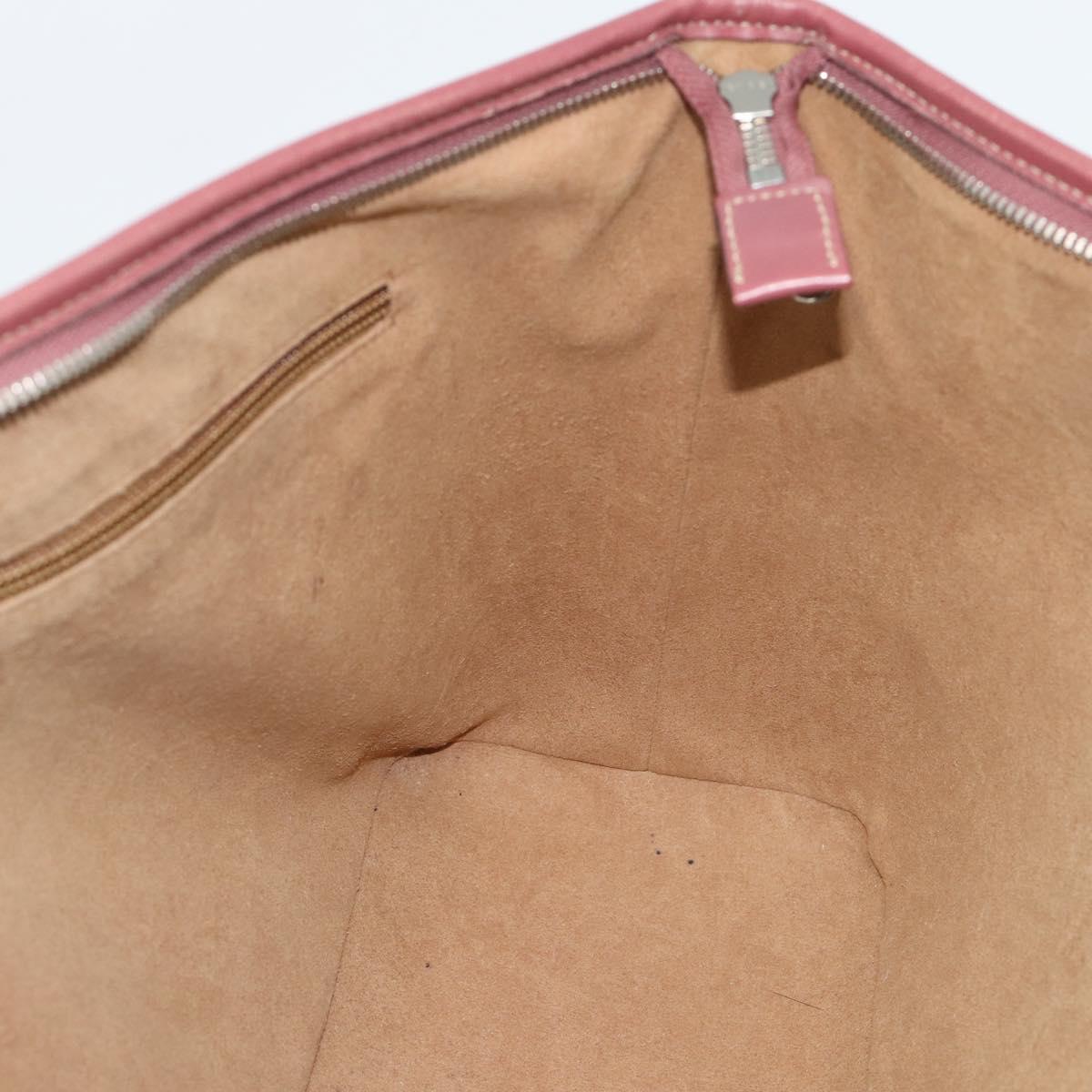 GUCCI GG Blooms Tote Bag PVC Leather 2way Beige Pink 410748 Auth ep15302A