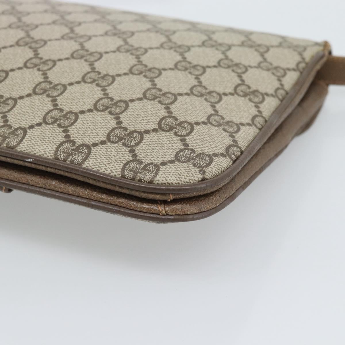 GUCCI GG Supreme Shoulder Bag PVC Leather Beige Gold 904 23 025 Auth ep15305