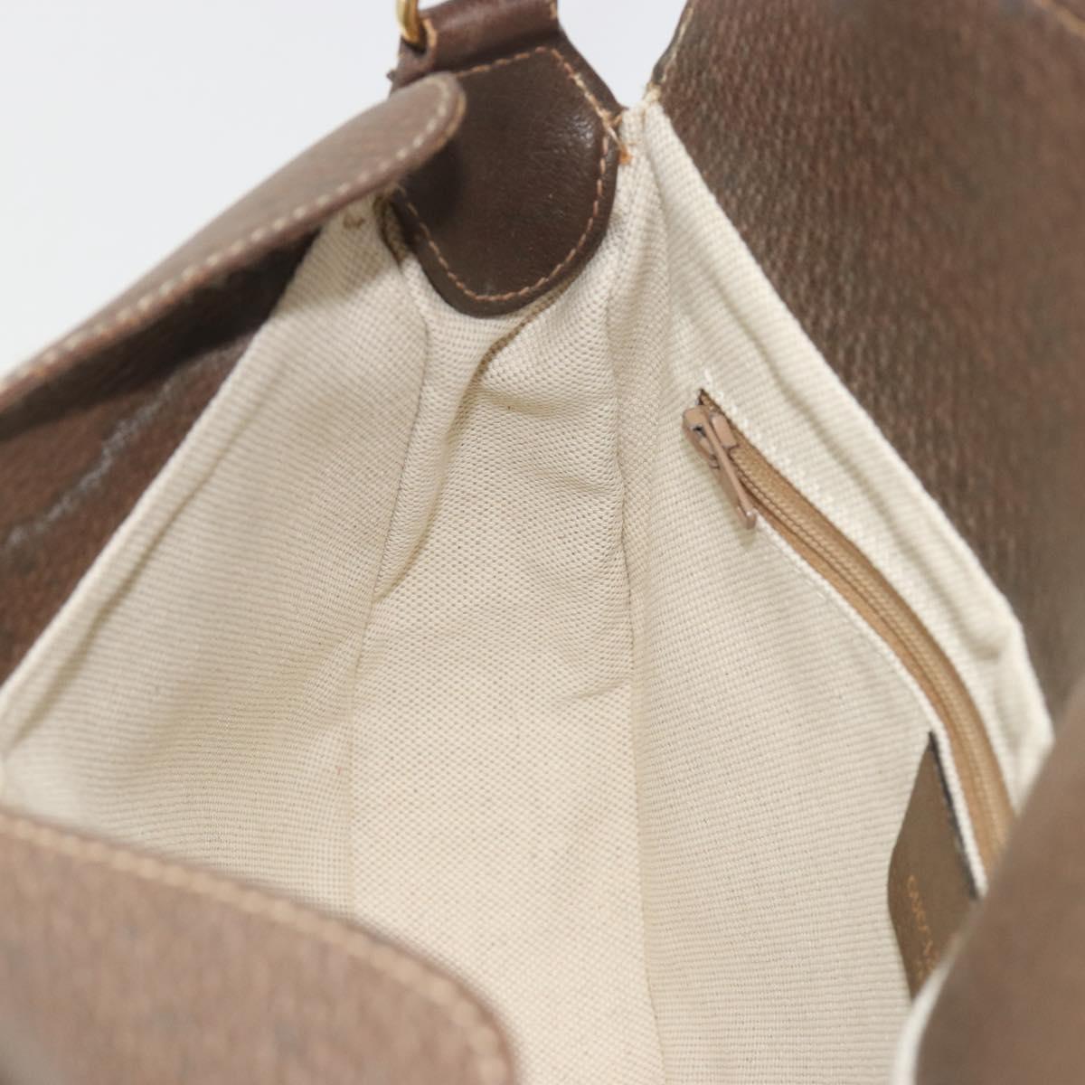 GUCCI GG Supreme Shoulder Bag PVC Leather Beige Gold Tone 10 02 056 Auth ep15307