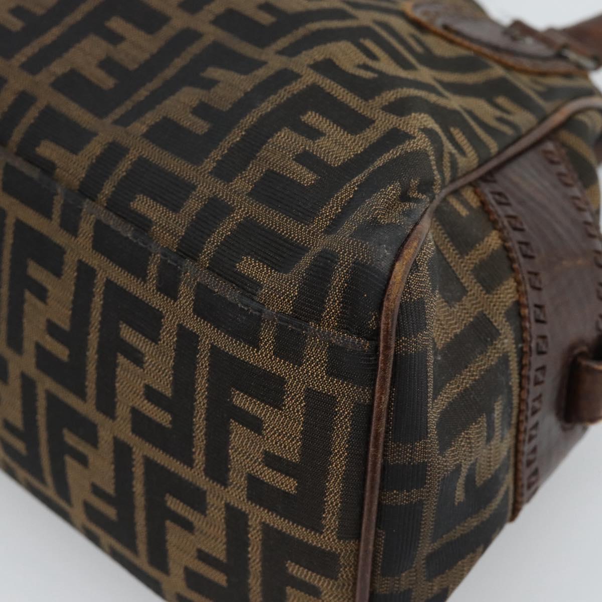 FENDI Zucca Canvas Hand Bag Brown 8BN157 Auth ep15313