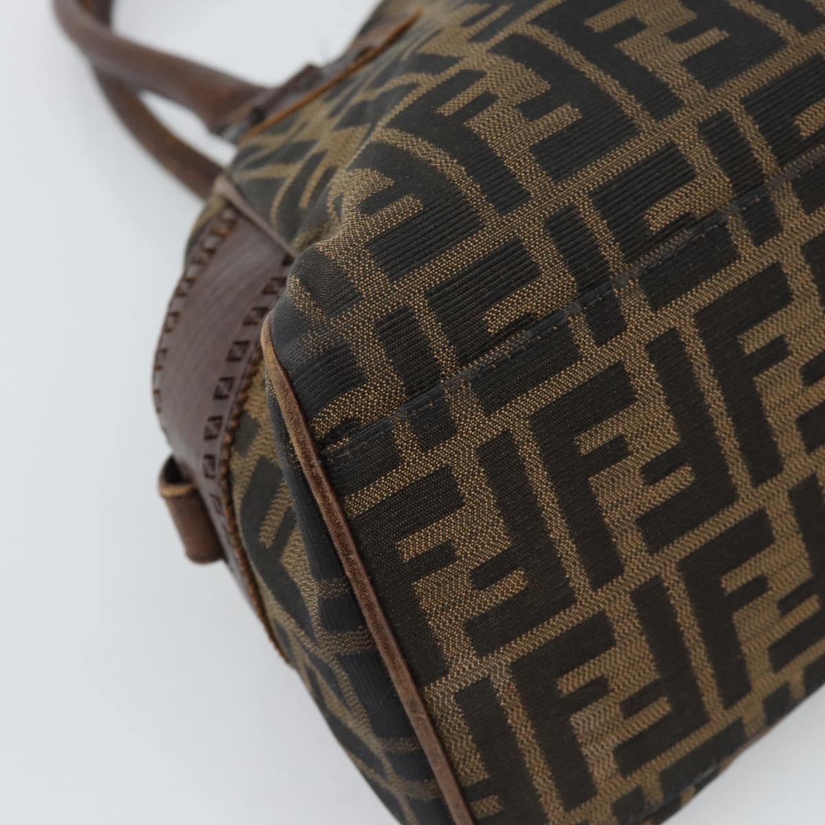 FENDI Zucca Canvas Hand Bag Brown 8BN157 Auth ep15313