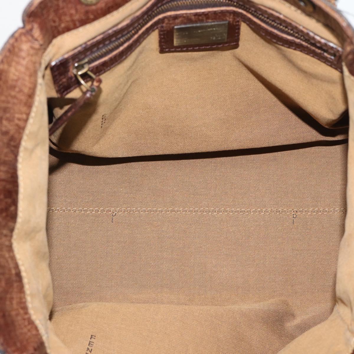 FENDI Zucca Canvas Hand Bag Brown 8BN157 Auth ep15313