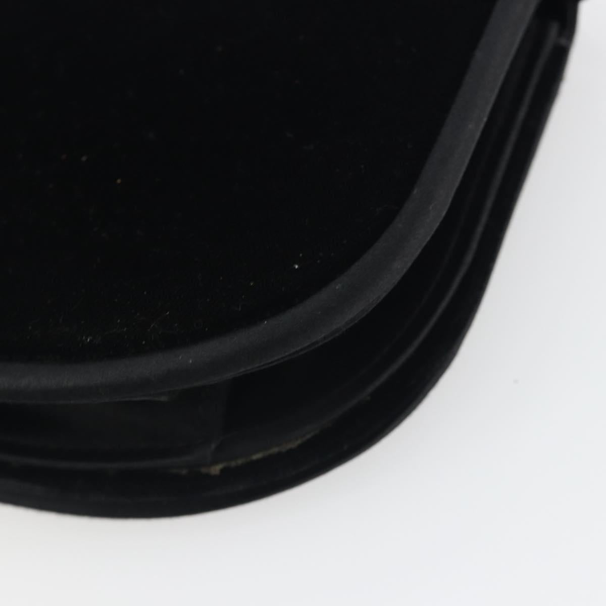 GUCCI Shoulder Bag Velor Black Gold Tone Auth ep15318