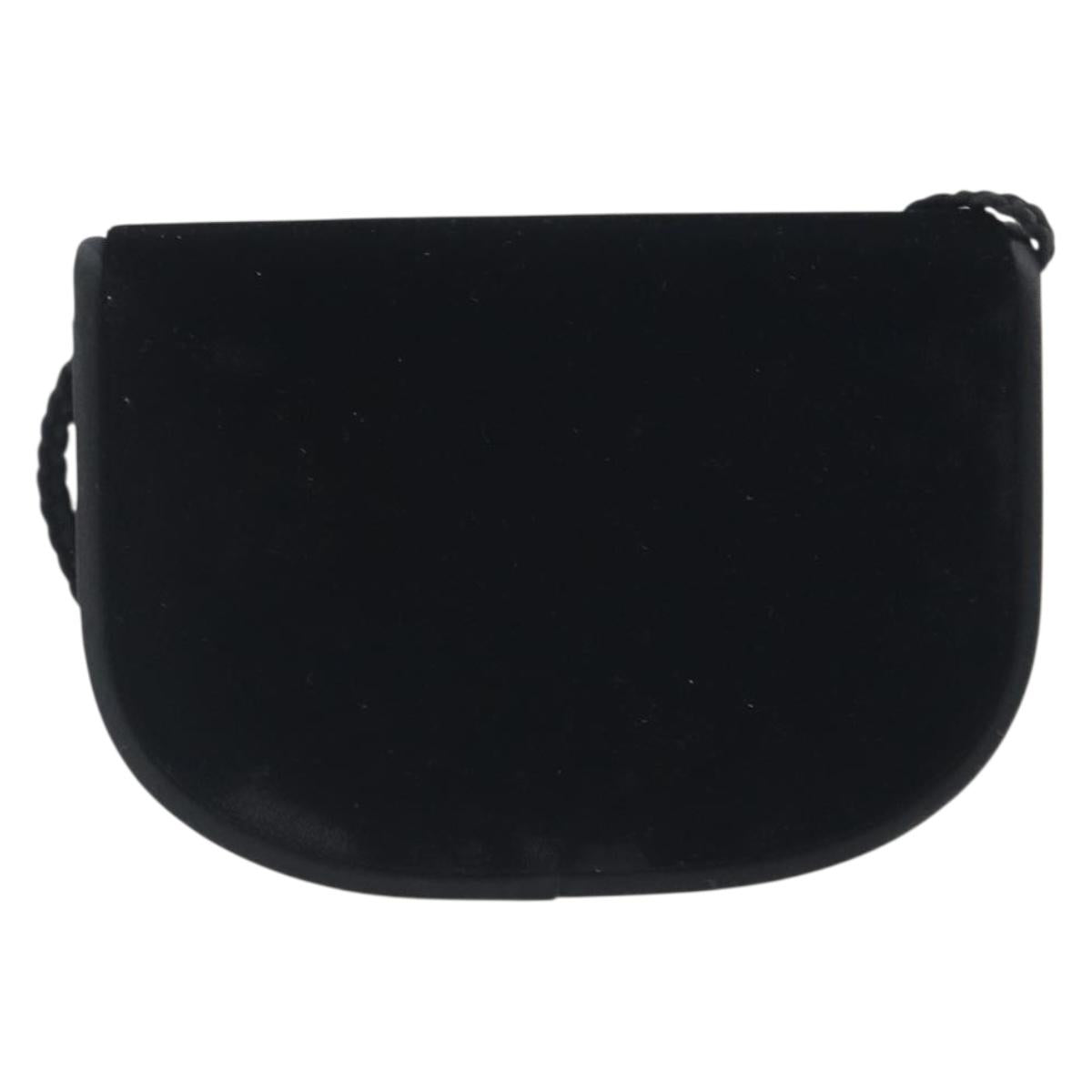 GUCCI Shoulder Bag Velor Black Gold Tone Auth ep15318