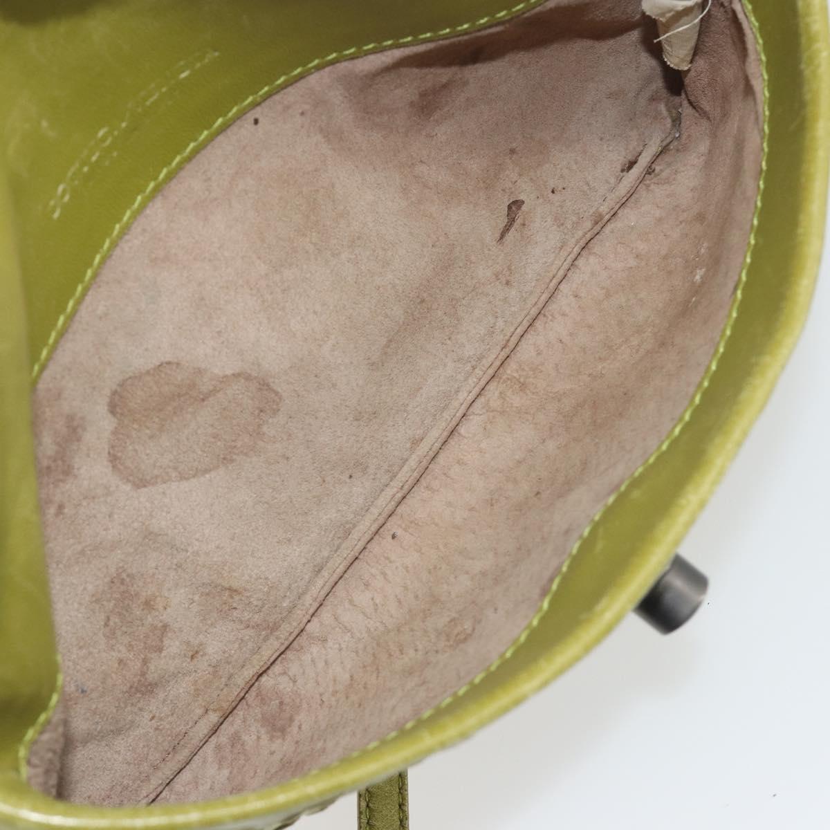 BOTTEGA VENETA INTRECCIATO Shoulder Bag Leather Green Auth ep15319