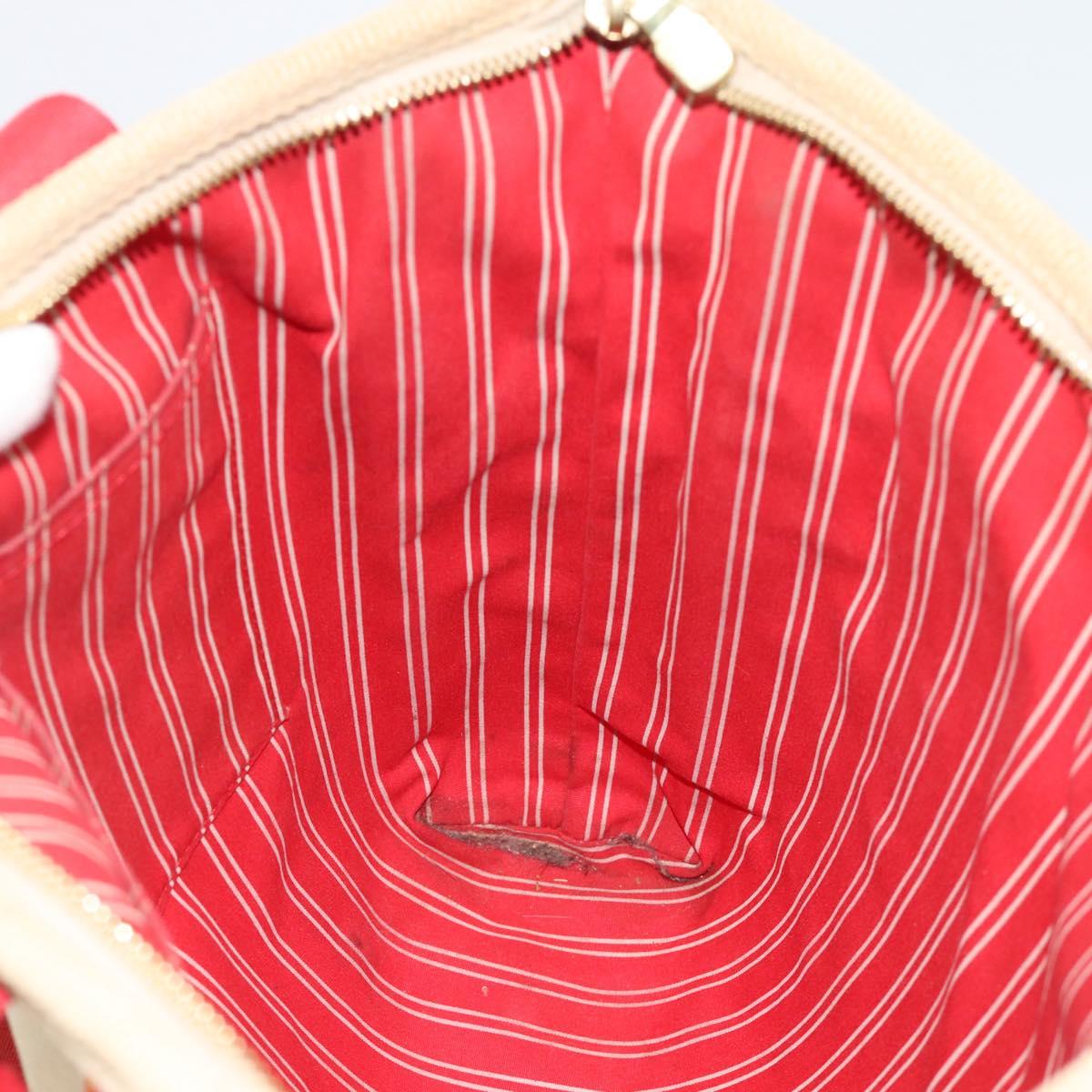 LOUIS VUITTON Antigua Cabas MM Tote Bag Beige Red M40035 LV Auth ep15323