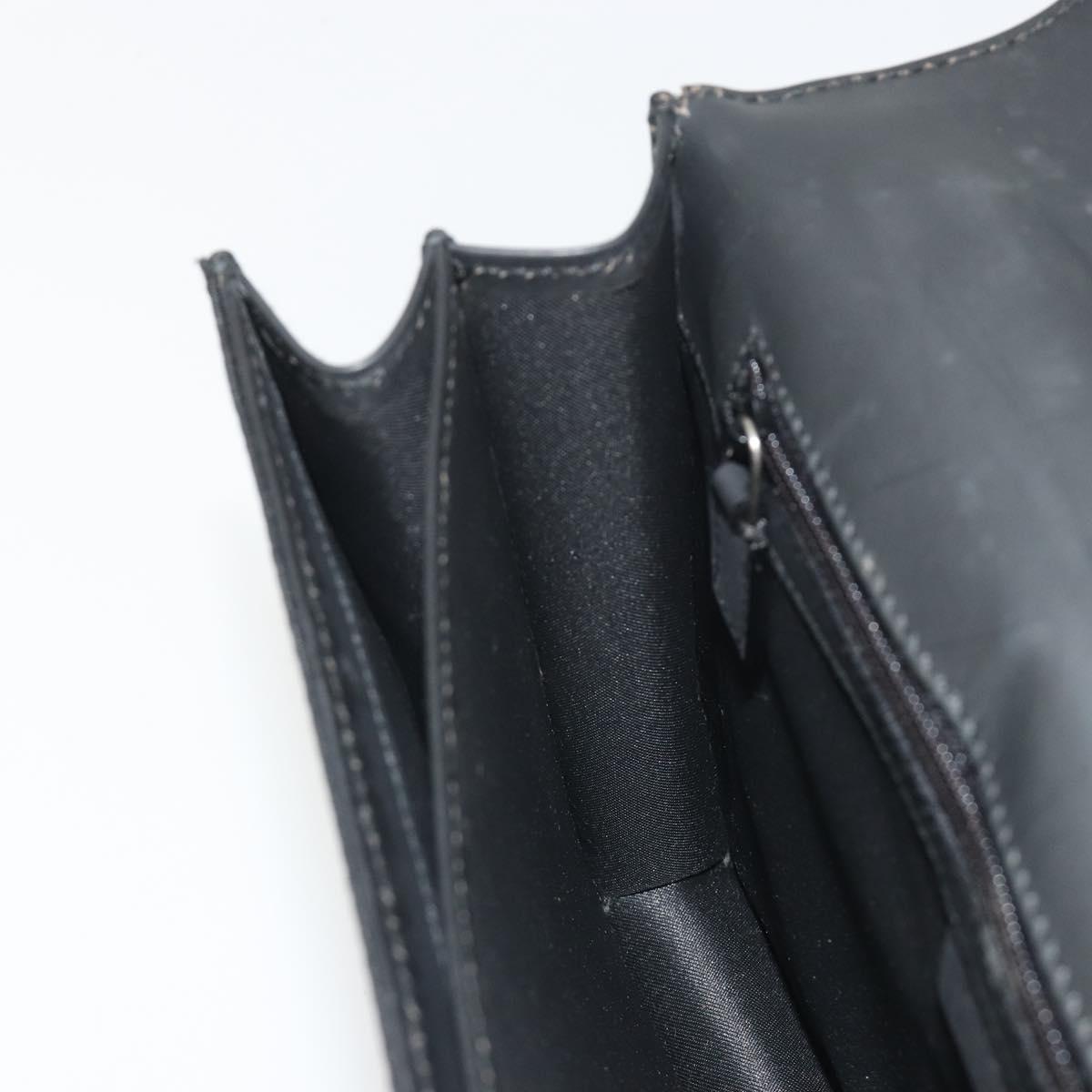 GUCCI GG Clutch Bag Nylon Black Silver 018 1600 Auth ep15330