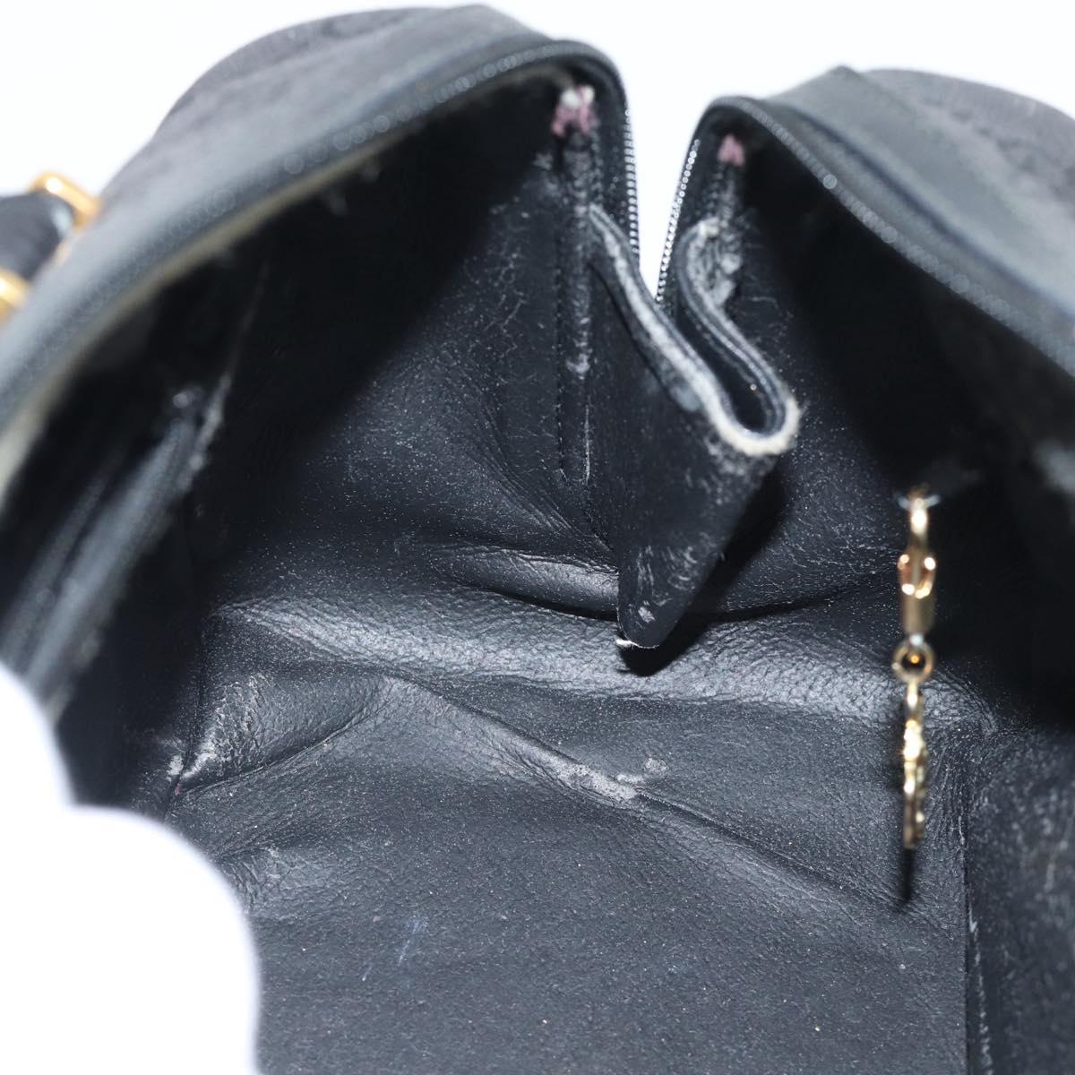 GUCCI GG Canvas Hand Bag Black Gold Tone Auth ep15335