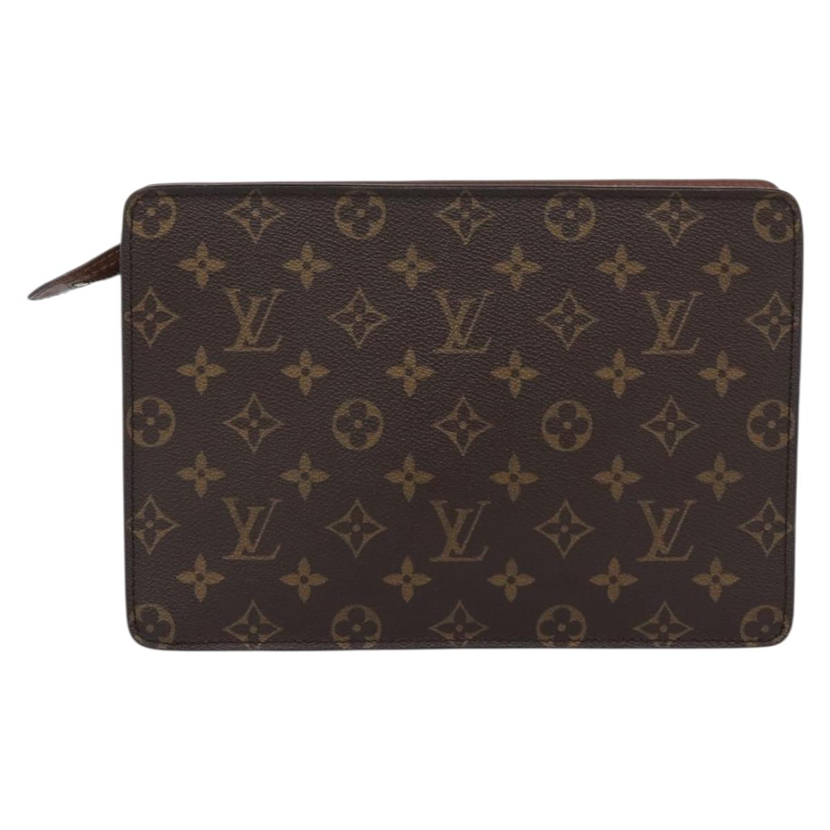 LOUIS VUITTON Monogram Pochette Homme Clutch Bag M51795 LV Auth ep15346