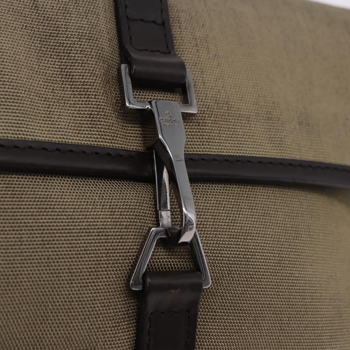 GUCCI Waist Bag Canvas Beige Silver 92543 Auth ep15357