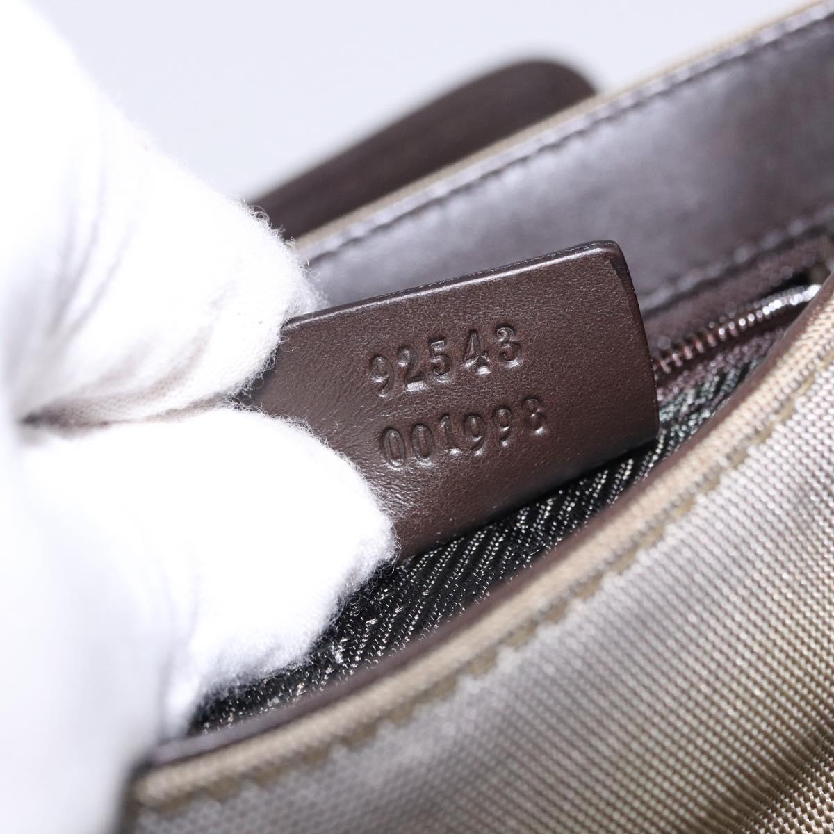 GUCCI Waist Bag Canvas Beige Silver 92543 Auth ep15357