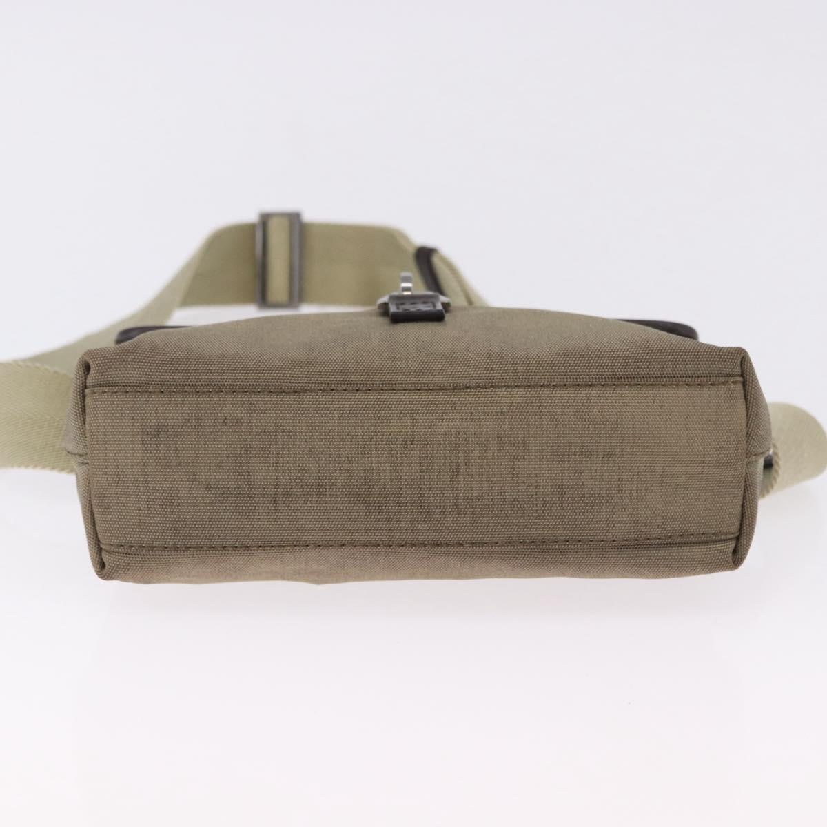 GUCCI Waist Bag Canvas Beige Silver 92543 Auth ep15357