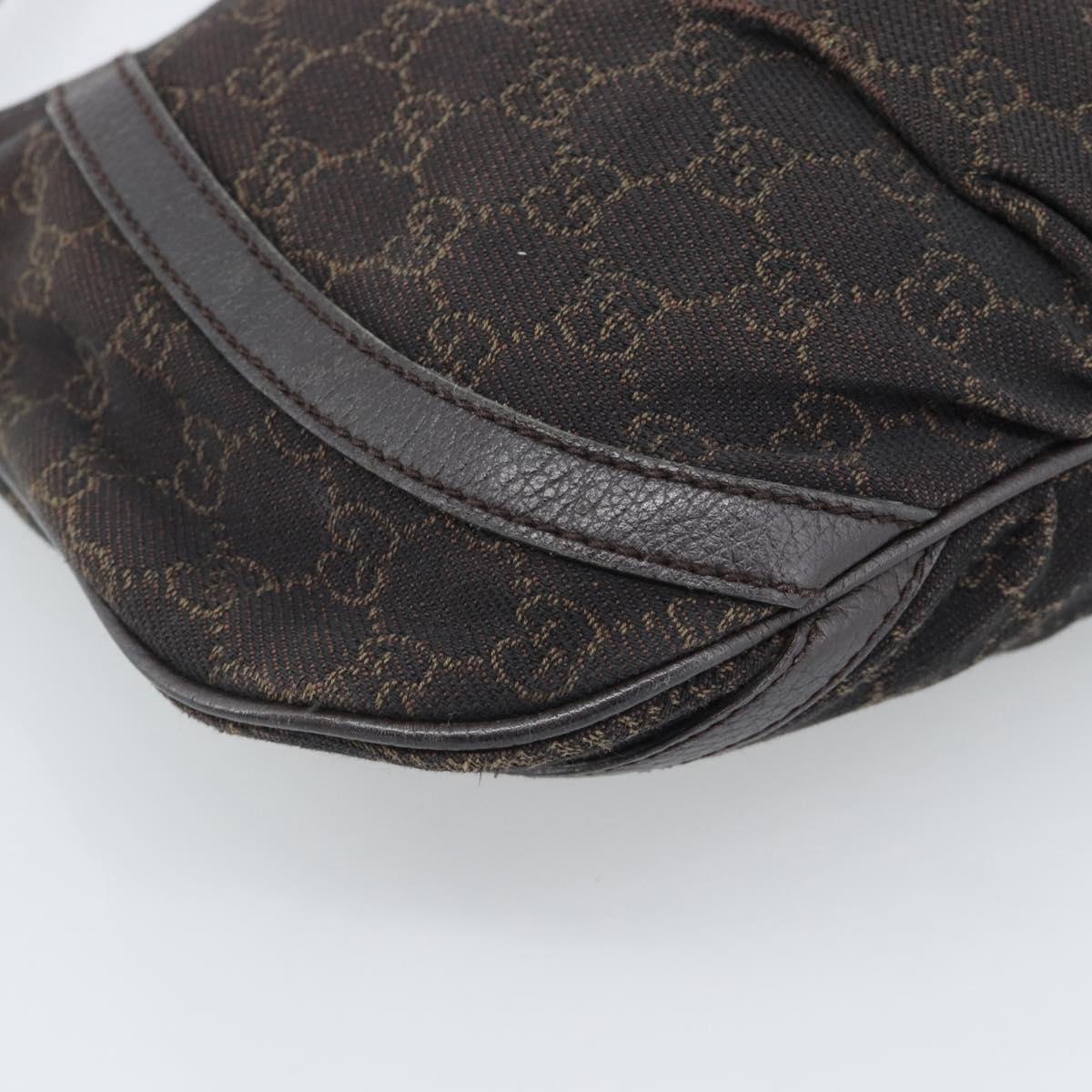GUCCI GG Canvas Shoulder Bag Outlet Brown Silver 265691 Auth ep15359