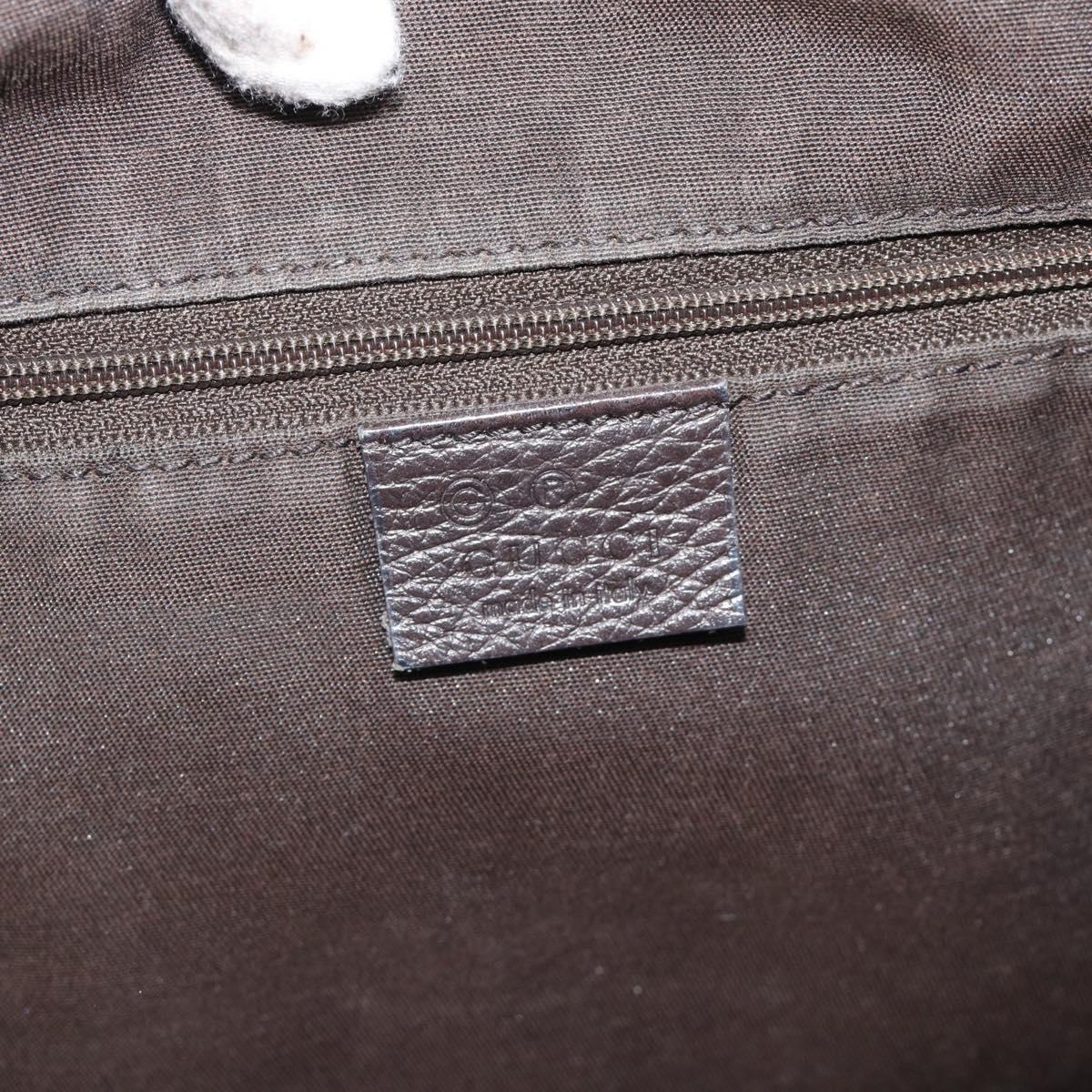 GUCCI GG Canvas Shoulder Bag Outlet Brown Silver 265691 Auth ep15359