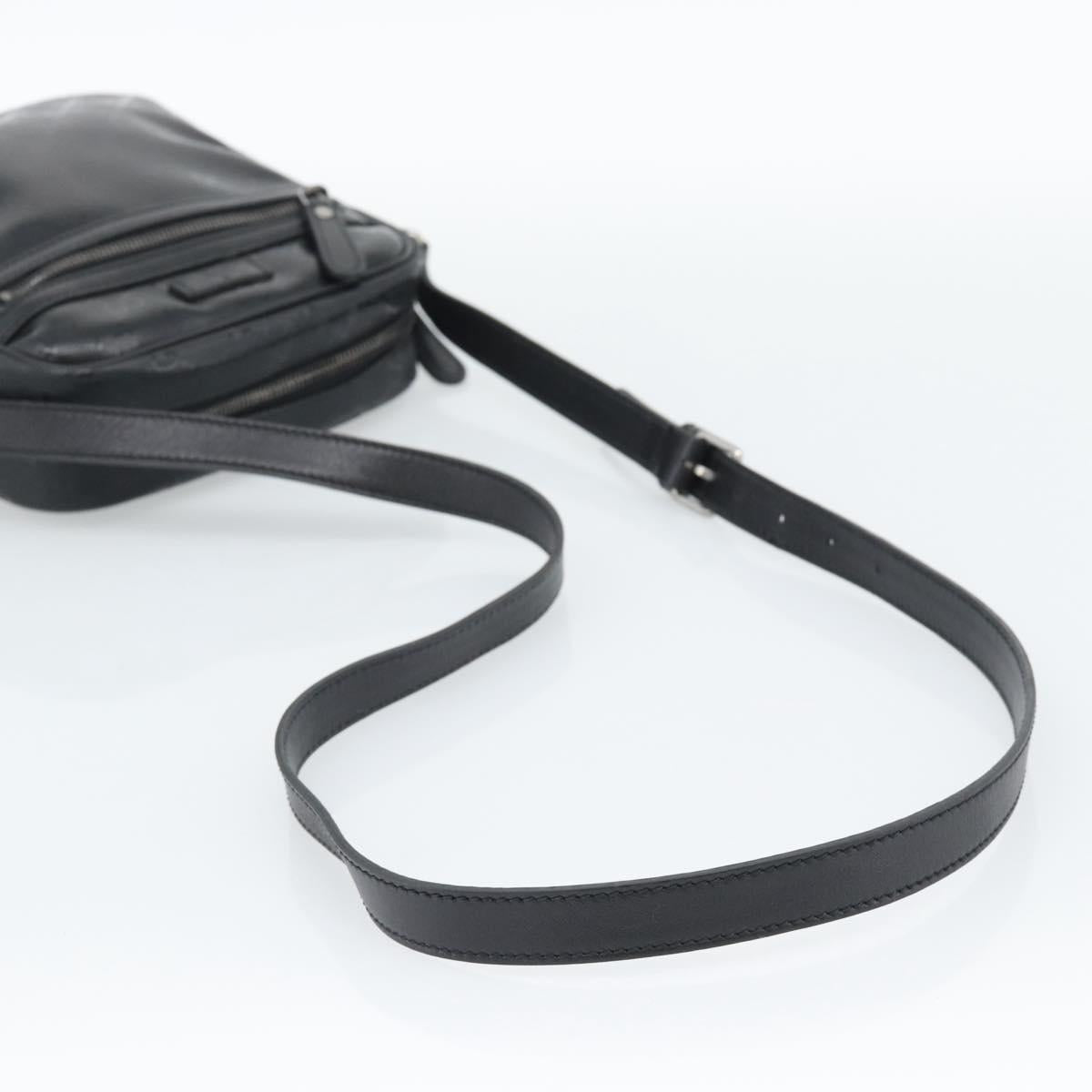 GUCCI GG Implementation Shoulder Bag PVC Black Silver 233268 Auth ep15366A